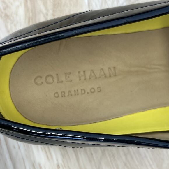 Cole Haan Loafers Black Patent Leather Slip On Grand.OS Lunargrand Size 10.5 main image 11
